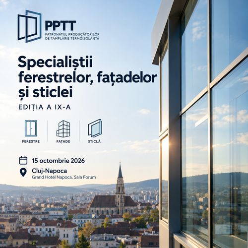 PPTT organizează la Cluj a IX-a ediție a conferinței dedicate fațadelor și sticlei