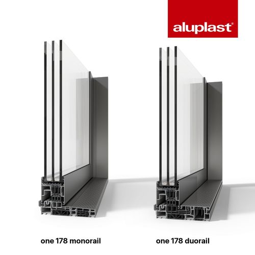 Sistemul aluplast one 178 Lift Slide cu montant central ultra-îngust de 25 mm